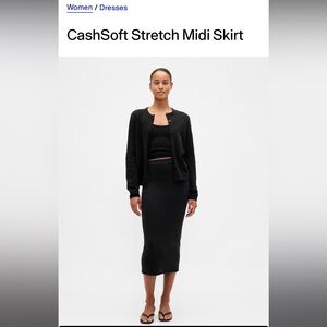 NWT Cashsoft Stretch Midi Skirt - Size Small